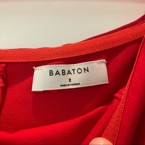 Aritzia Babaton Ruslan Dress Red - Labeled Size 2 - Picture 2 of 4